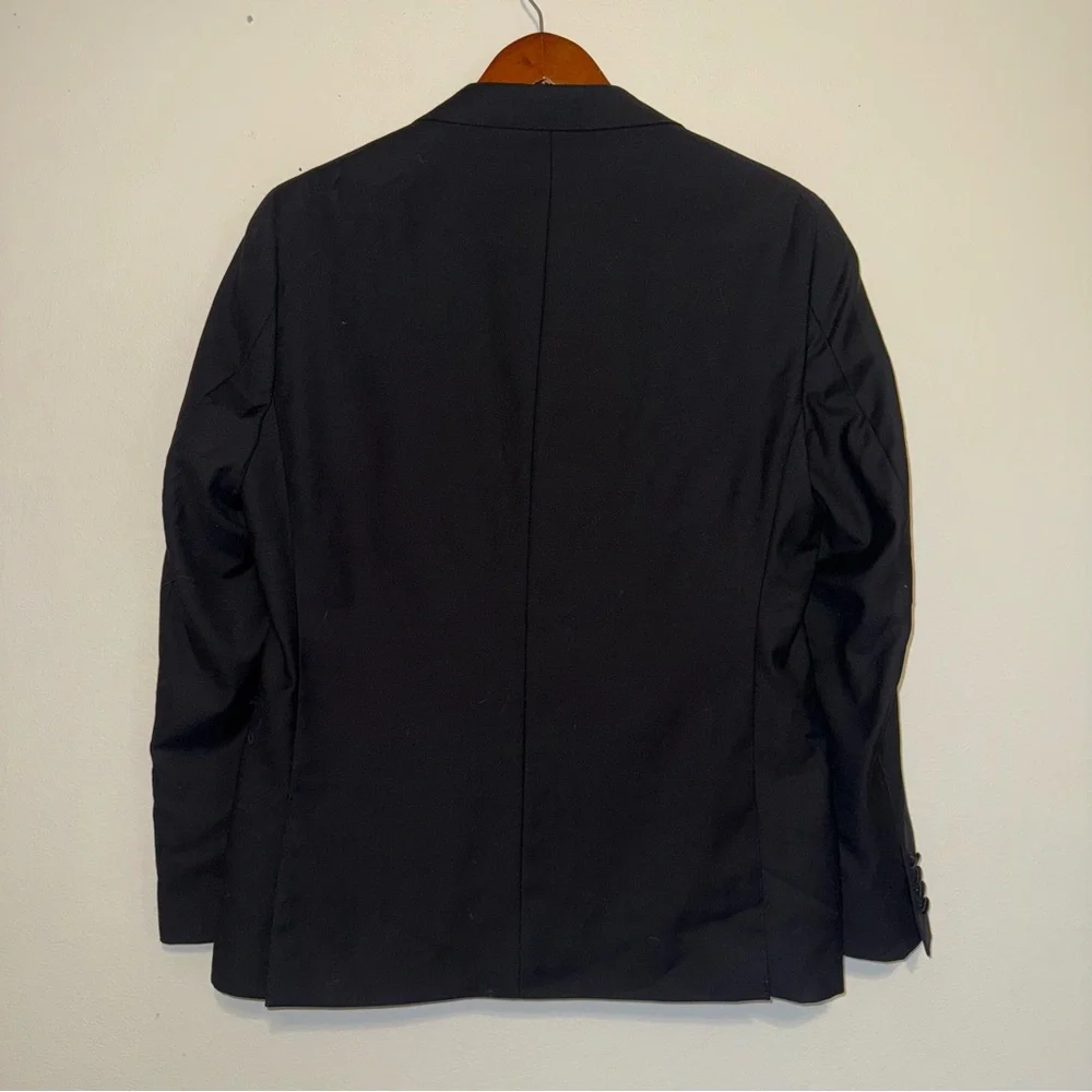 Tiglio Luxe Sport Coat Tuxedo sz 42S Men Slim Fit Black Lanificio Di Biella Wool
